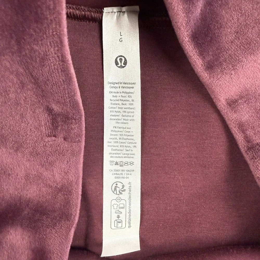 NWT Lululemon Scuba High-Rise Mini Skirt Velvet Garnet Tennis Women's Size Large